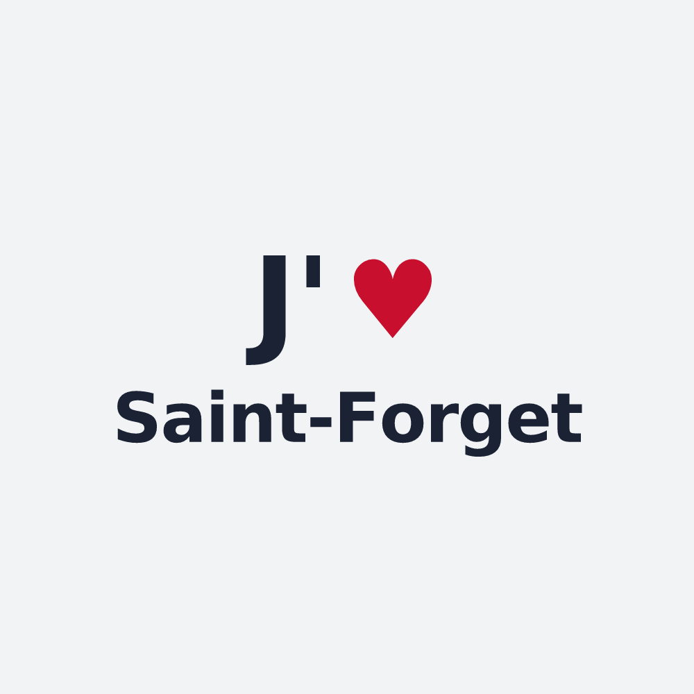 Poster personnalisé Saint-Forget — design J'aime Saint-Forget