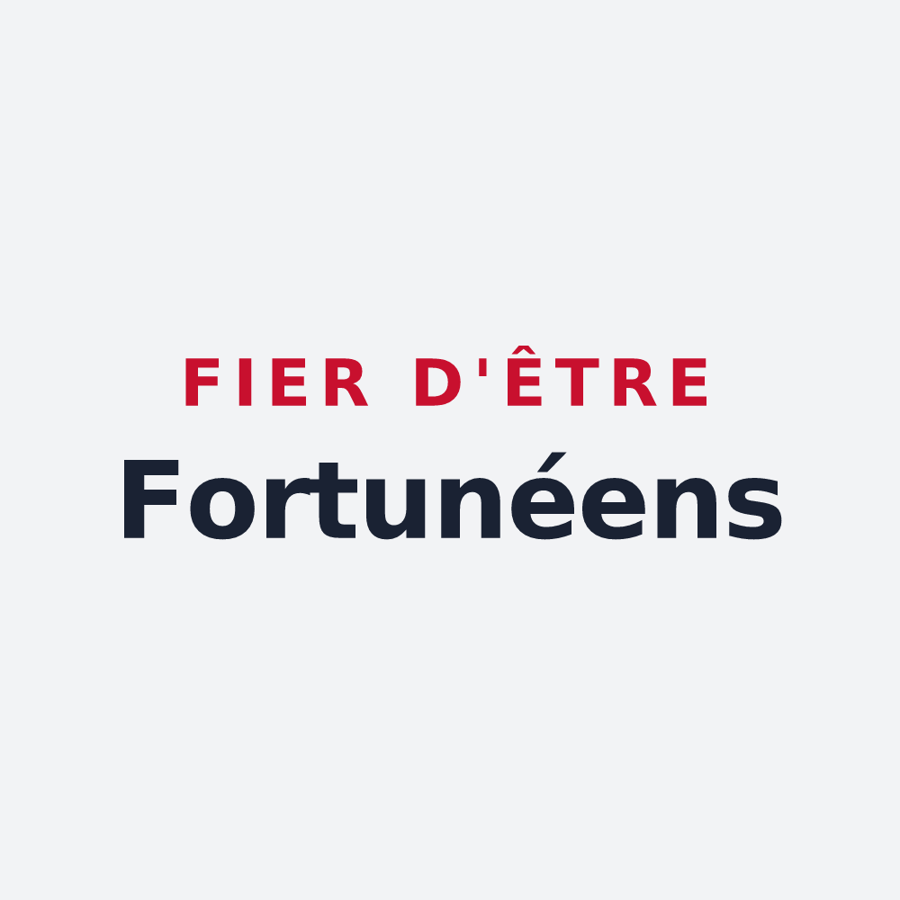 Poster « Fier d'être Fortunéens » — design pour Saint-Fortunat-sur-Eyrieux