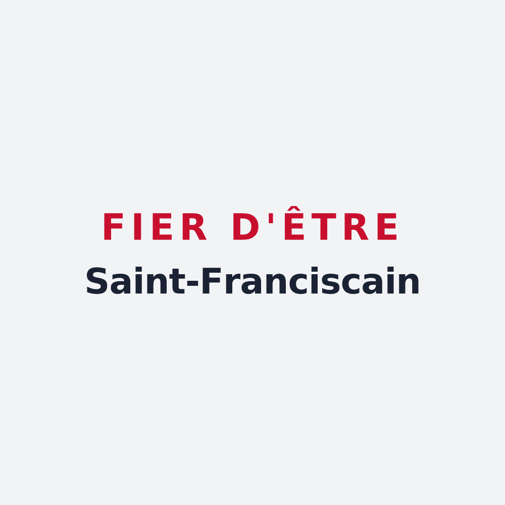 Poster « Fier d'être Saint-Franciscain » — design pour Saint-François