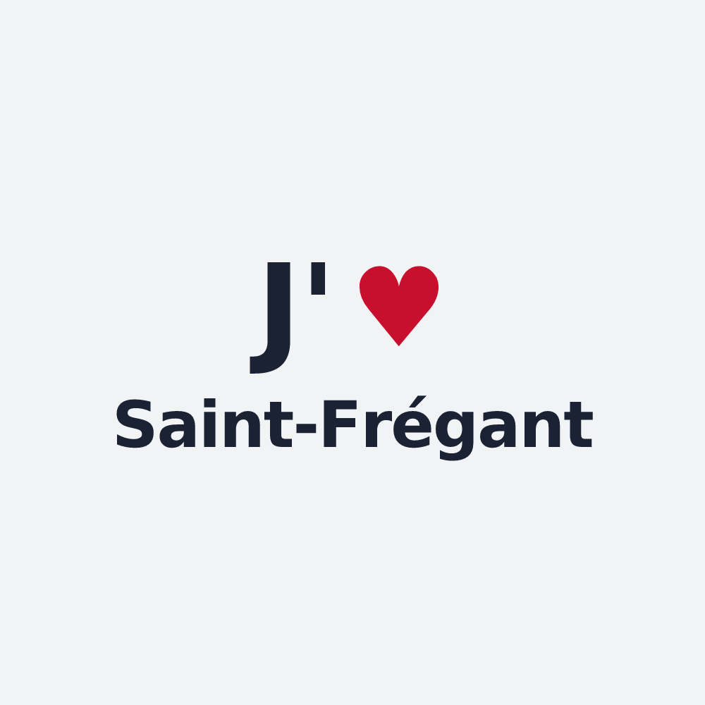 Poster personnalisé Saint-Frégant — design « J'aime Saint-Frégant » imprimé sur le poster