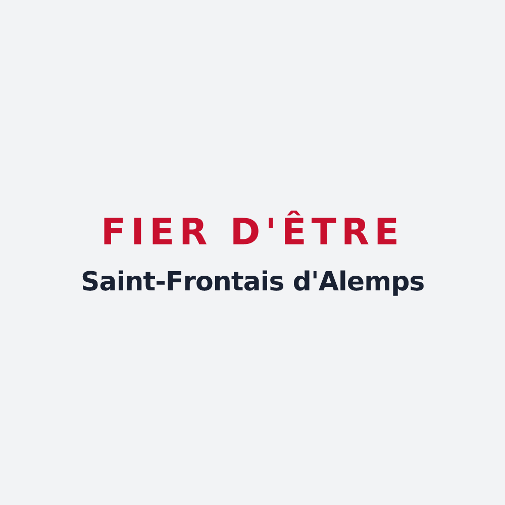 Poster « Fier d'être Saint-Frontais d'Alemps » — design pour Saint-Front-d'Alemps