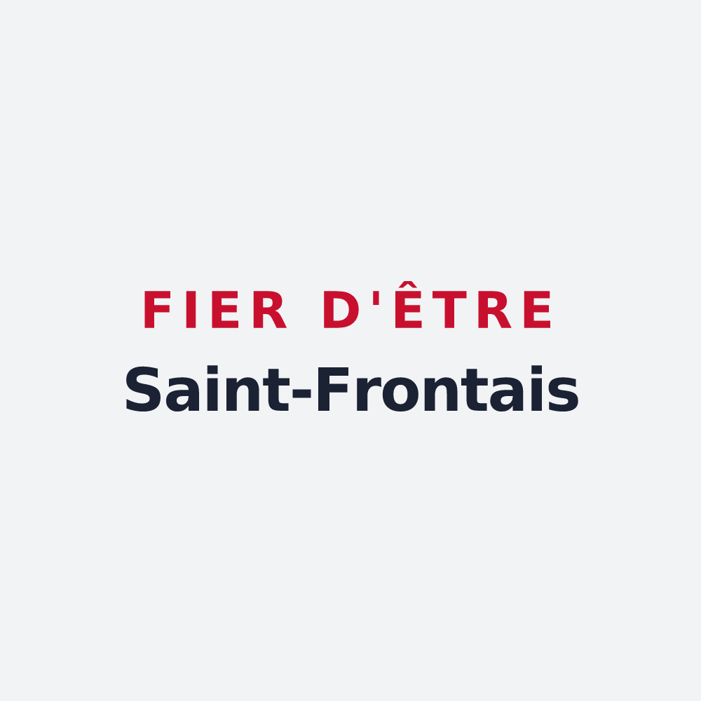 Poster « Fier d'être Saint-Frontais » — design pour Saint-Front-la-Rivière