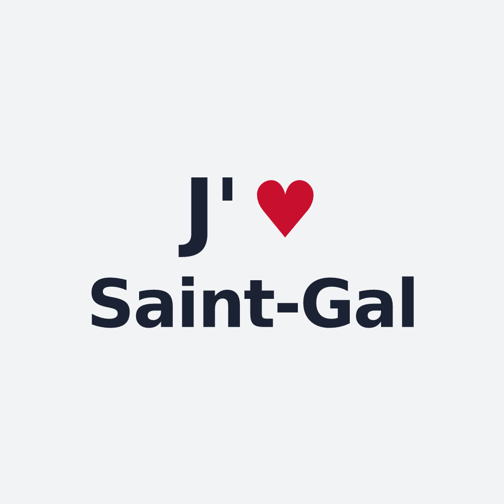 Poster personnalisé Saint-Gal — design J'aime Saint-Gal