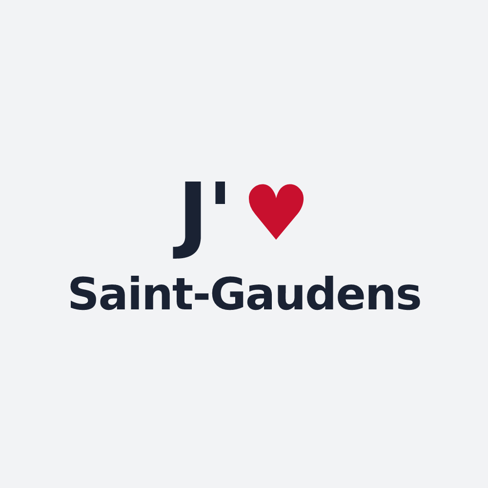 Poster personnalisé Saint-Gaudens — design J'aime Saint-Gaudens