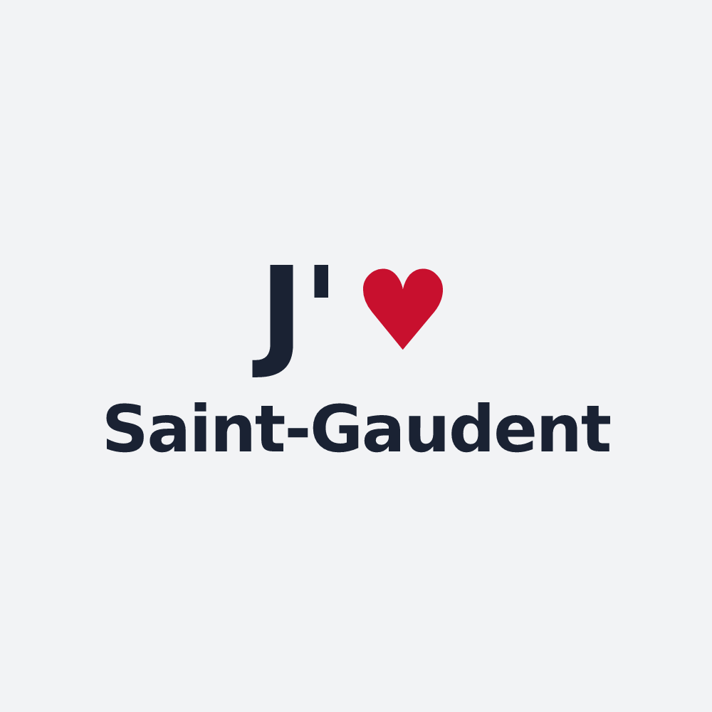 Poster personnalisé Saint-Gaudent — design J'aime Saint-Gaudent