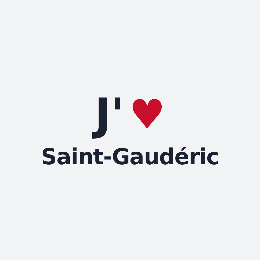 Poster personnalisé Saint-Gaudéric — design J'aime Saint-Gaudéric