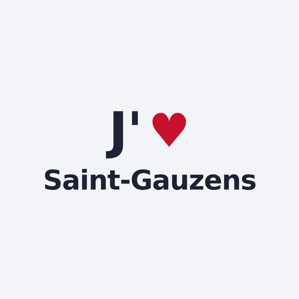 Poster personnalisé Saint-Gauzens — design J'aime Saint-Gauzens