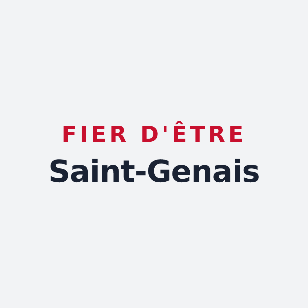 Poster « Fier d'être Saint-Genais » — design pour Saint-Genest