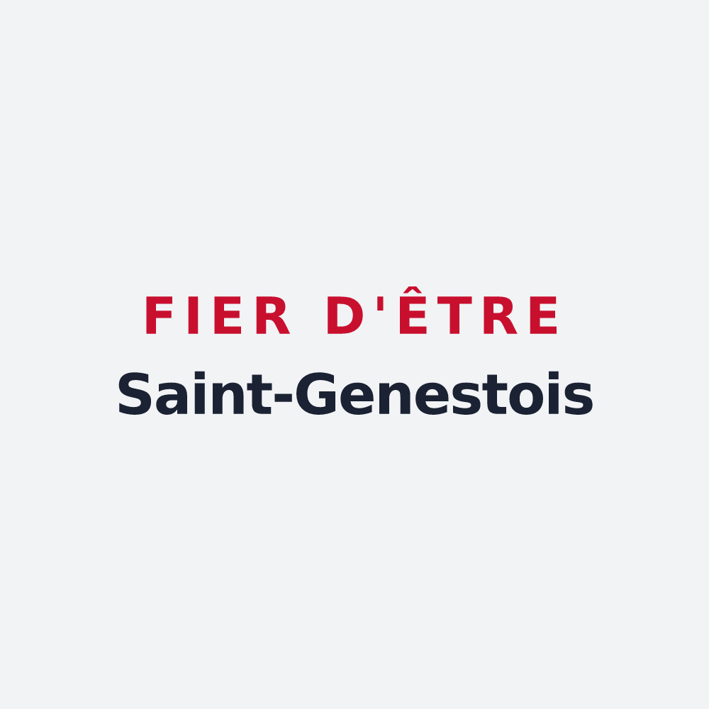 Poster « Fier d'être Saint-Genestois » — design pour Saint-Genest