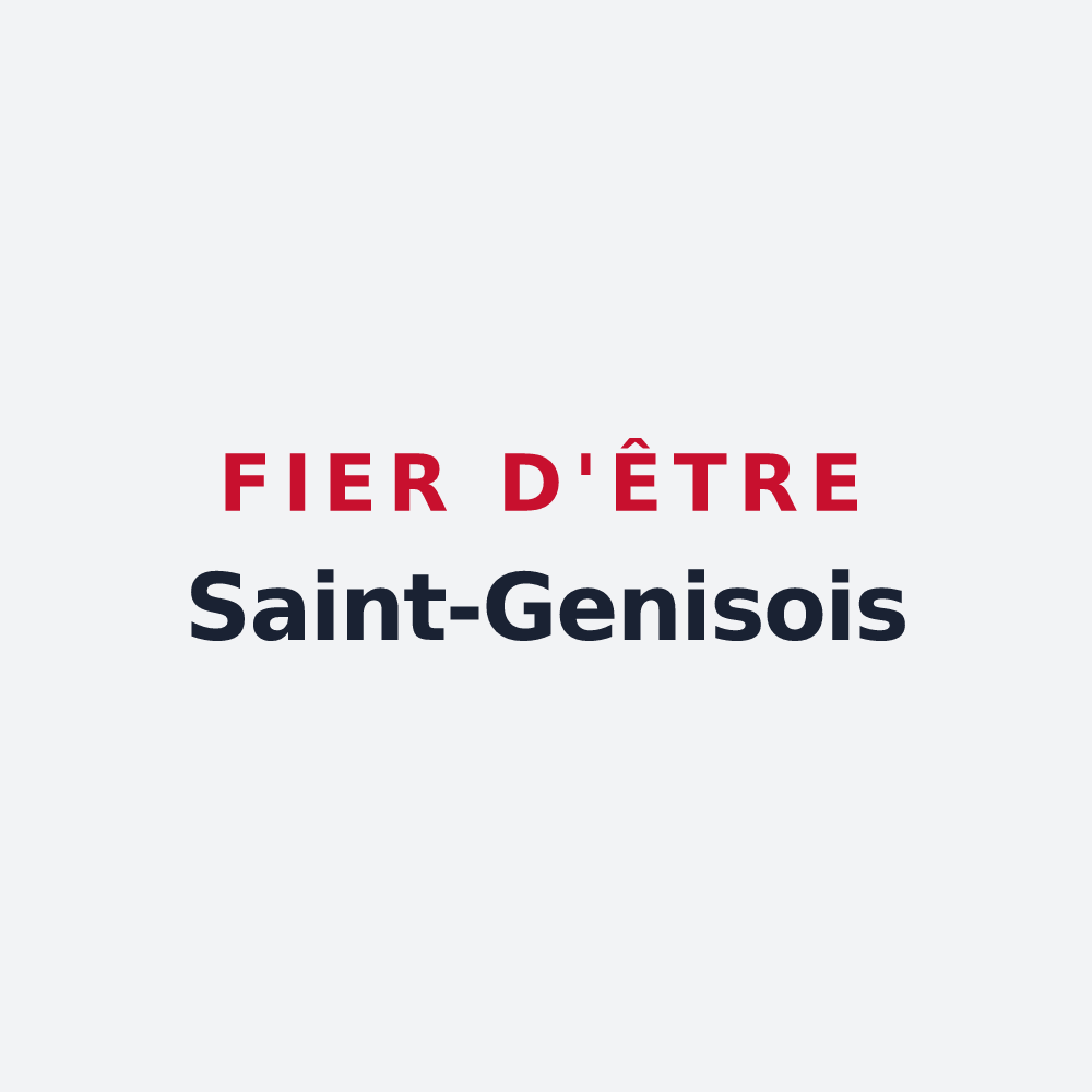 Poster « Fier d'être Saint-Genisois » — design pour Saint-Geniès-Bellevue