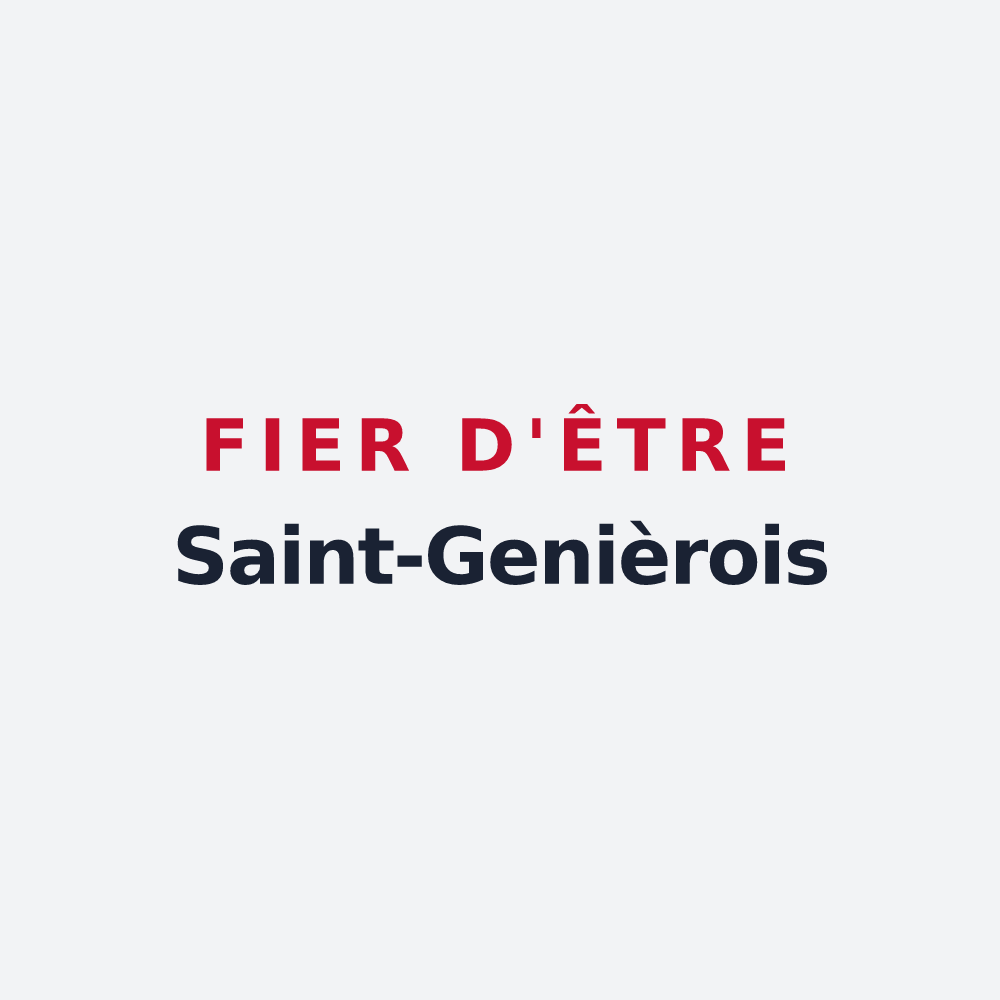 Poster « Fier d'être Saint-Genièrois » — design pour Saint-Geniès-de-Comolas