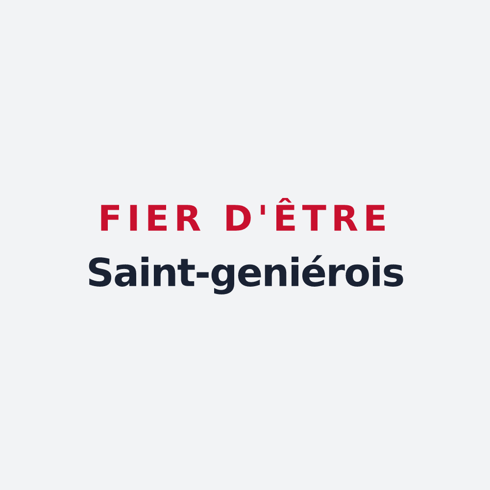 Poster « Fier d'être Saint-geniérois » — design pour Saint-Geniès-des-Mourgues