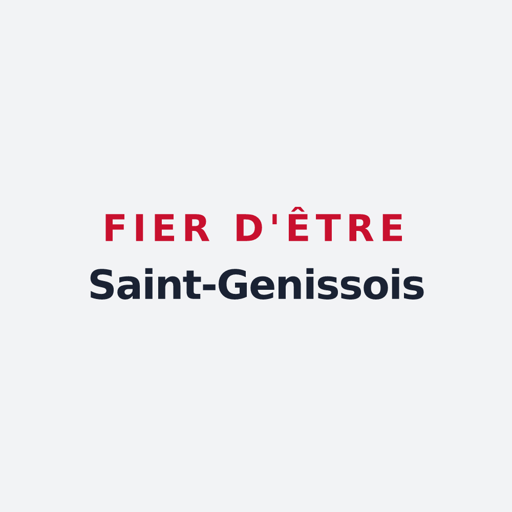 Poster « Fier d'être Saint-Genissois » — design pour Saint-Genis-d'Hiersac