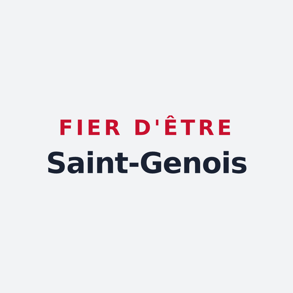 Poster « Fier d'être Saint-Genois » — design pour Saint-Genis-Laval