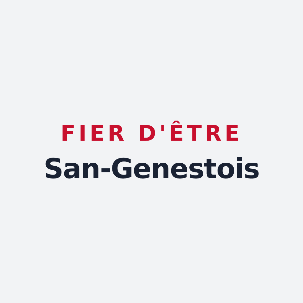 Poster « Fier d'être San-Genestois » — design pour Saint-Genix-les-Villages