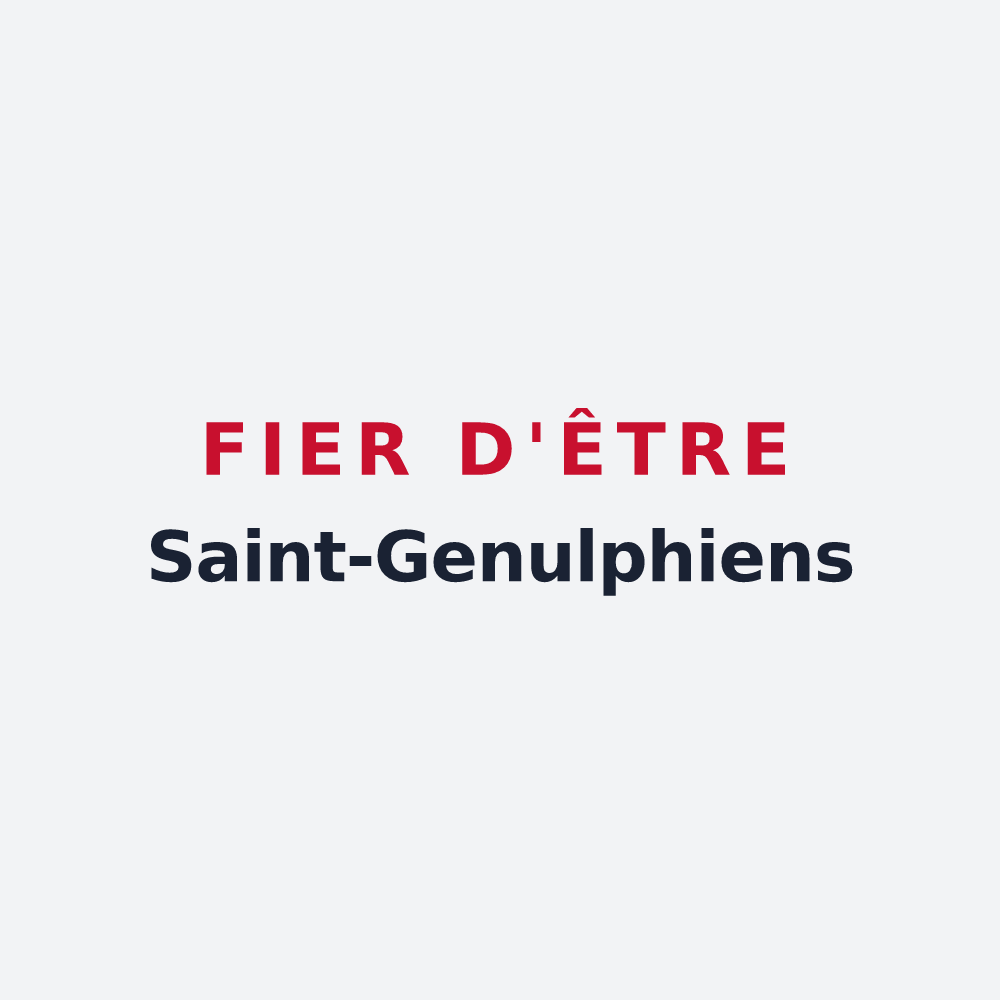 Poster « Fier d'être Saint-Genulphiens » — design pour Saint-Genou