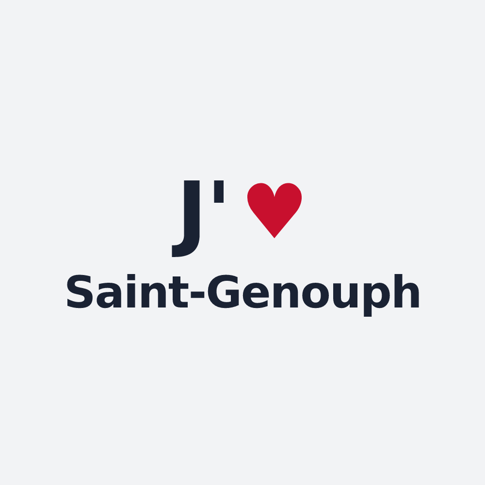 Poster personnalisé Saint-Genouph — design J'aime Saint-Genouph