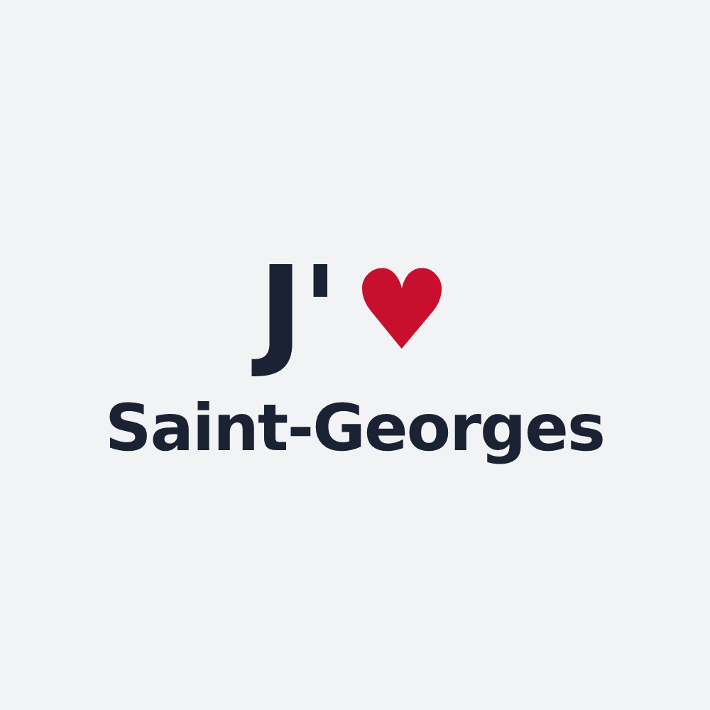 Poster personnalisé Saint-Georges — design J'aime Saint-Georges