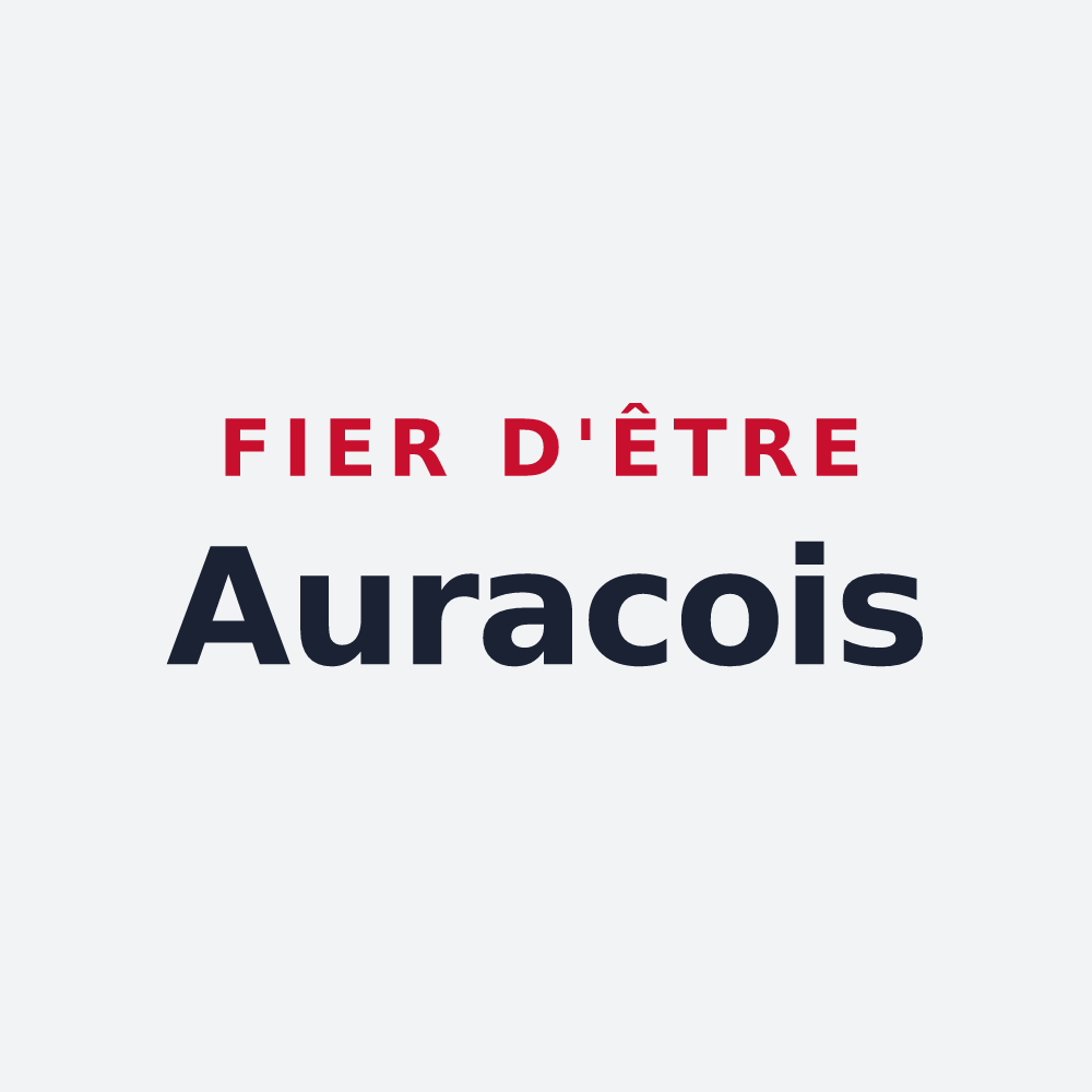 Poster « Fier d'être Auracois » — design pour Saint-Georges-d'Aurac