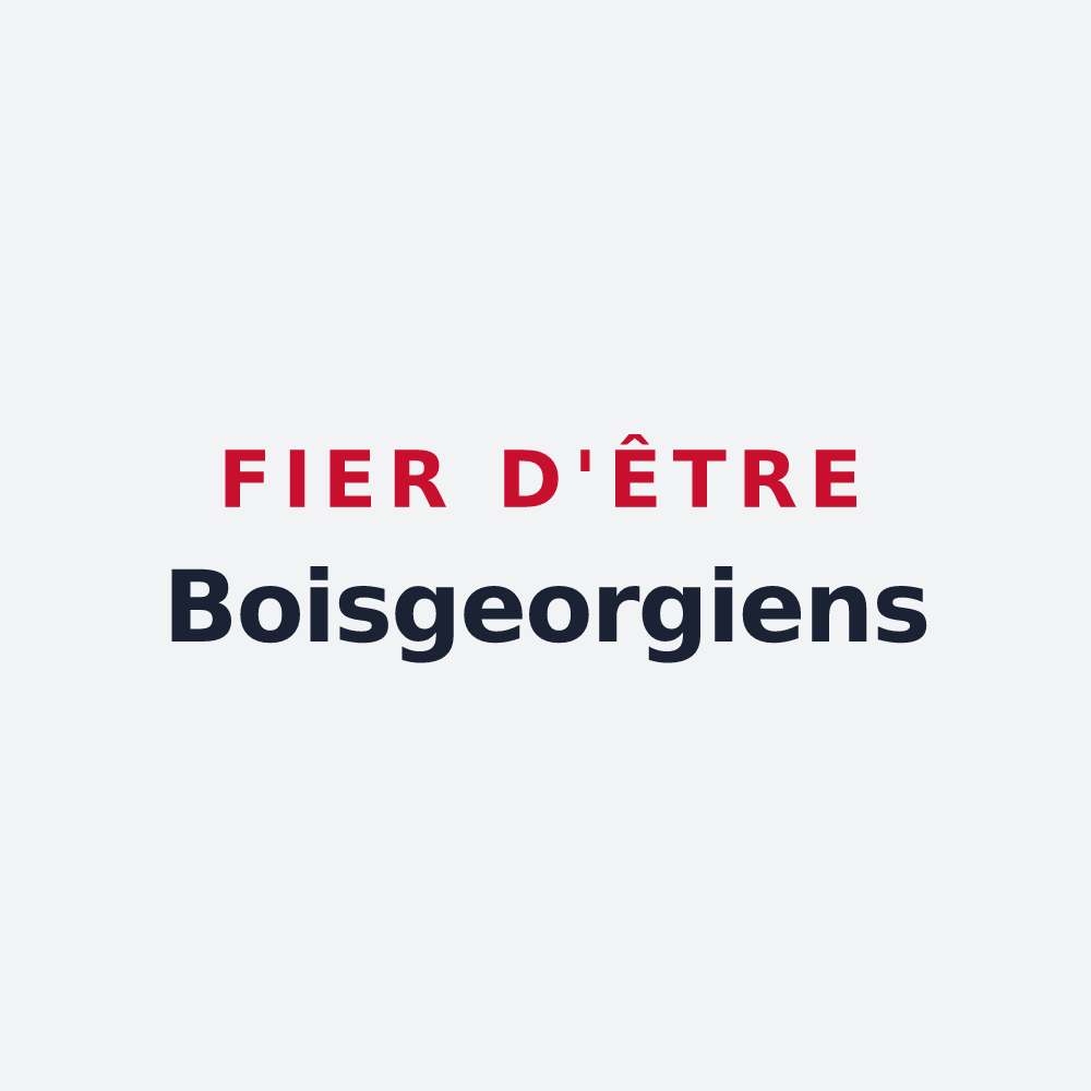 Poster « Fier d'être Boisgeorgiens » — design pour Saint-Georges-du-Bois