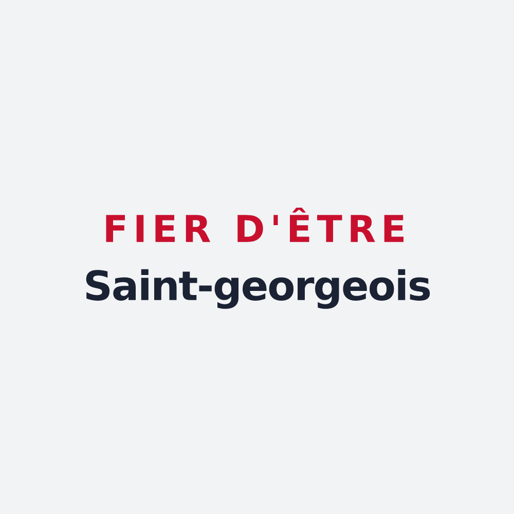 Poster « Fier d'être Saint-georgeois » — design pour Saint-Georges-sur-la-Prée