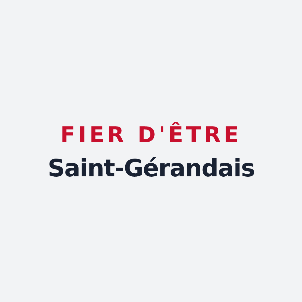 Poster « Fier d'être Saint-Gérandais » — design pour Saint-Gérand-de-Vaux