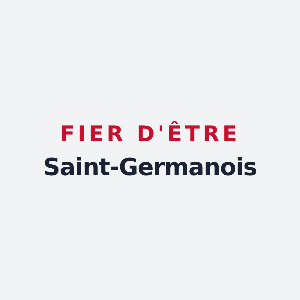 Poster « Fier d'être Saint-Germanois » — design pour Saint-Germain-de-la-Grange