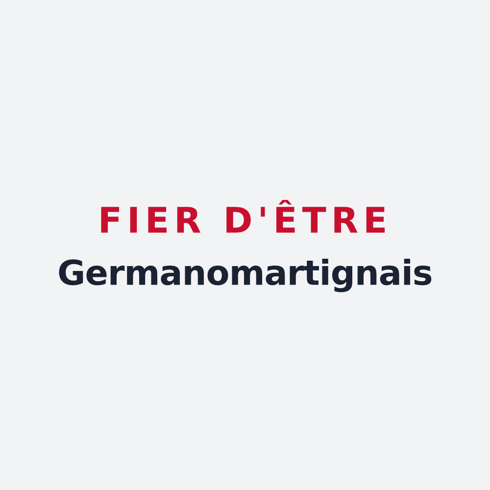 Poster « Fier d'être Germanomartignais » — design pour Saint-Germain-de-Martigny