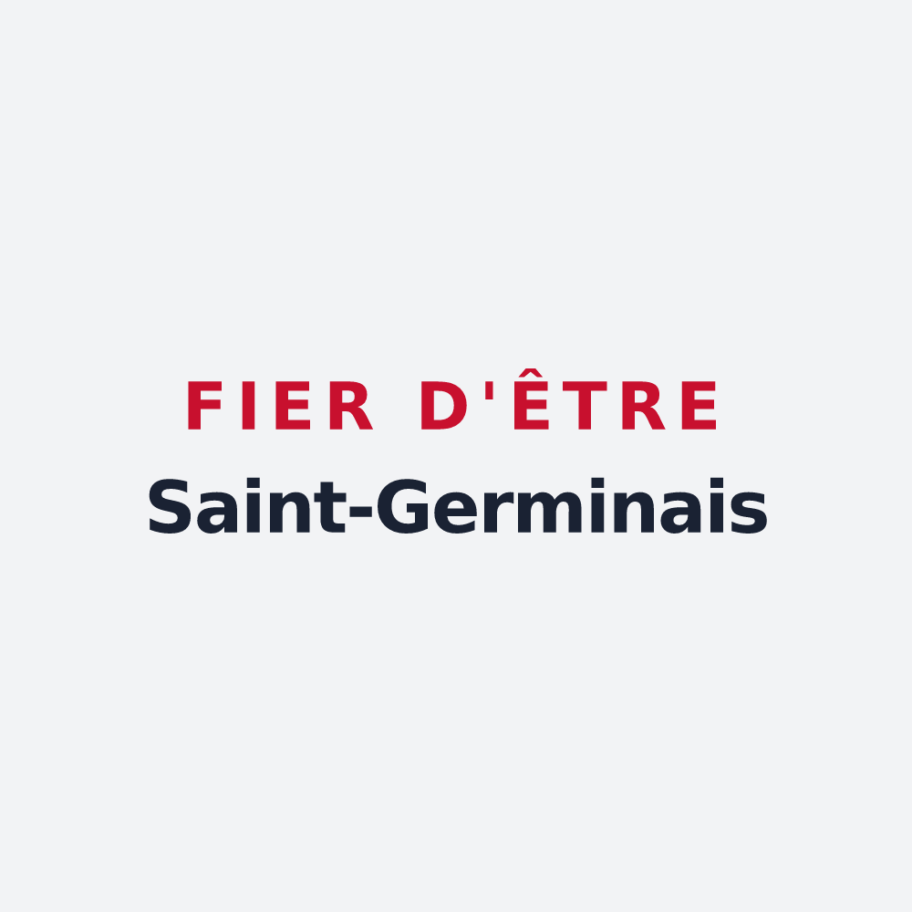 Poster « Fier d'être Saint-Germinais » — design pour Saint-Germain-sur-Ay