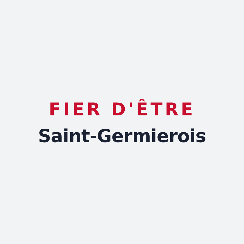Poster « Fier d'être Saint-Germierois » — design pour Saint-Germier