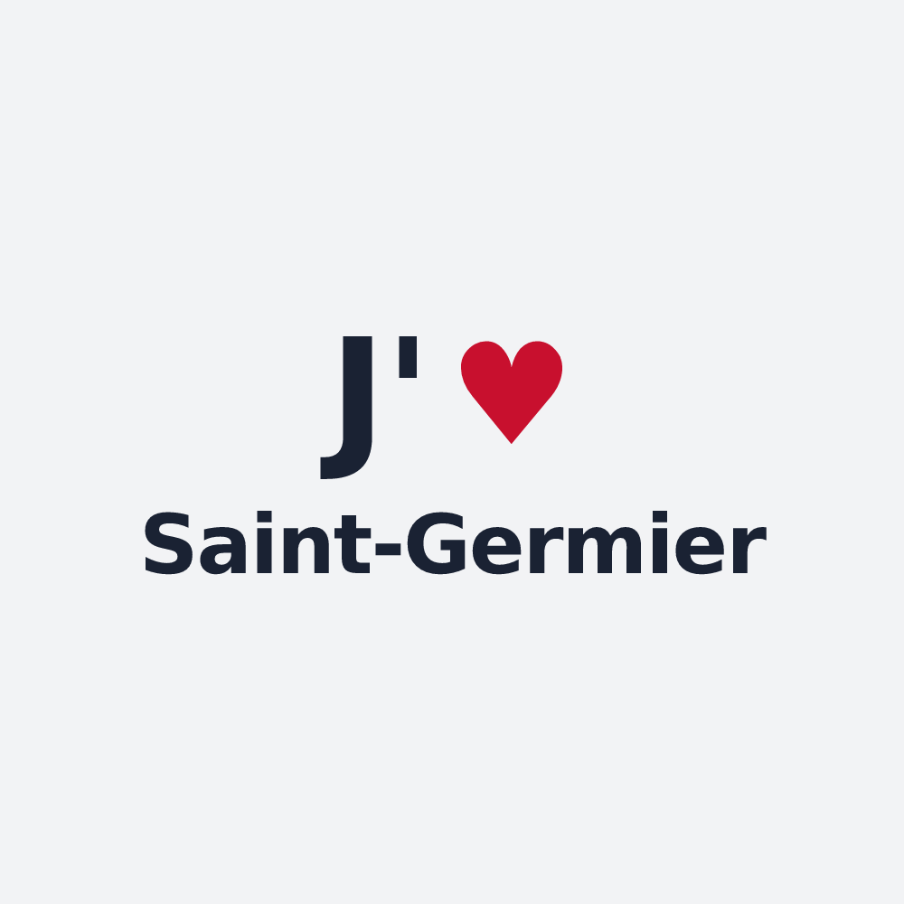 Poster personnalisé Saint-Germier — design J'aime Saint-Germier