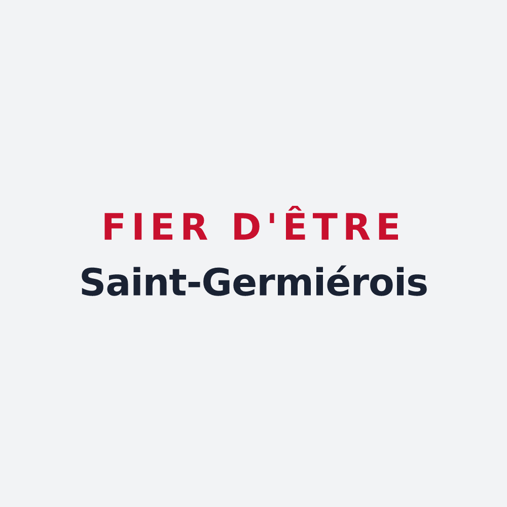 Poster « Fier d'être Saint-Germiérois » — design pour Saint-Germier