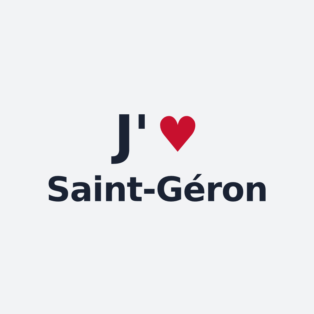 Poster personnalisé Saint-Géron — design J'aime Saint-Géron