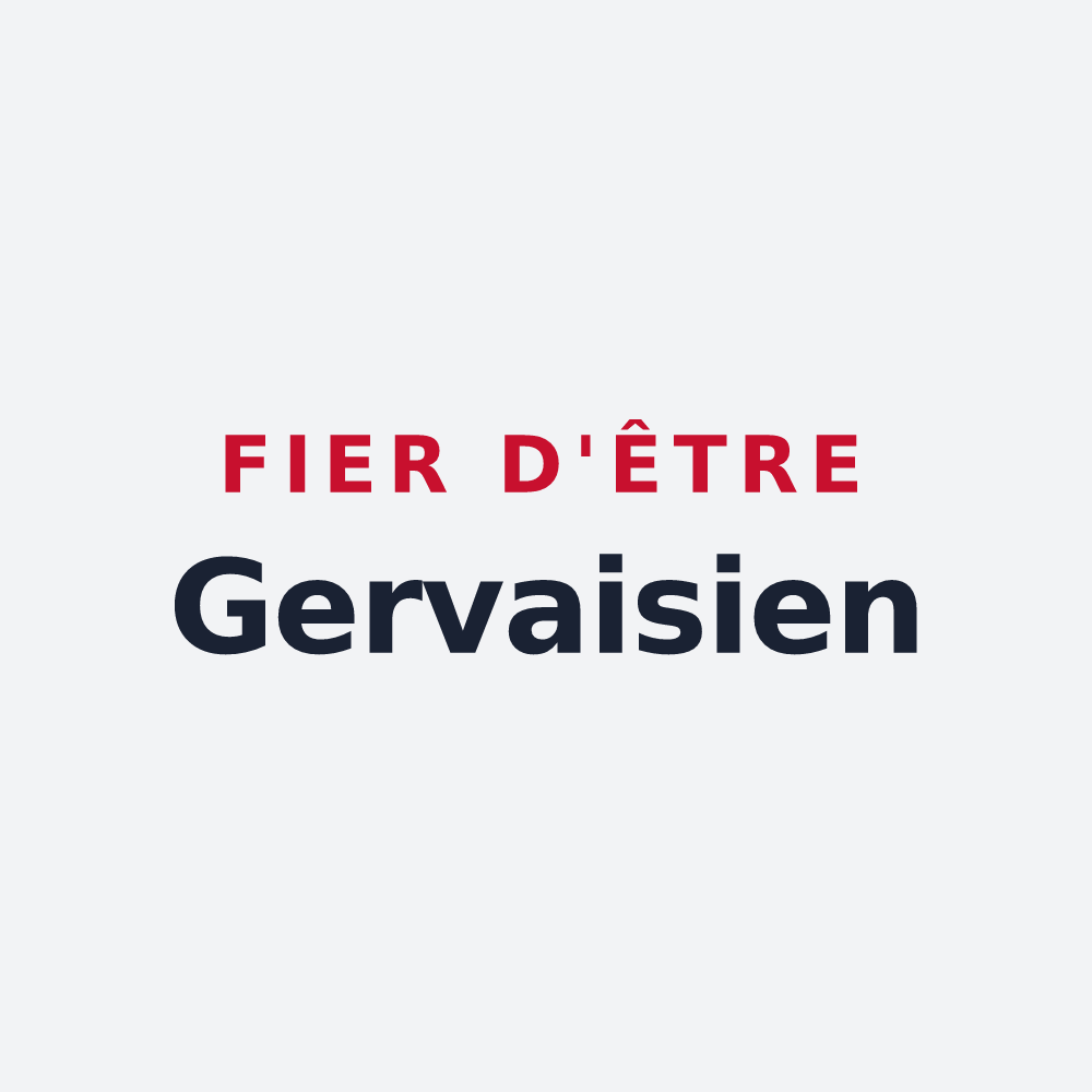 Poster « Fier d'être Gervaisien » — design pour Saint-Gervais-de-Vic