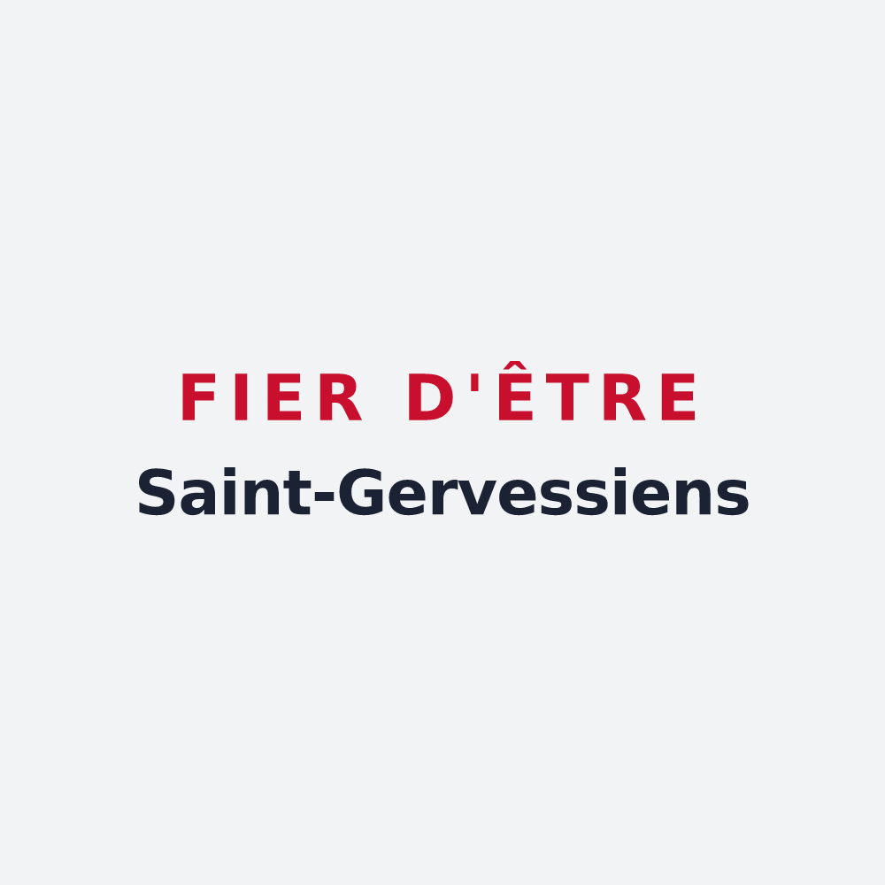 Poster « Fier d'être Saint-Gervessiens » — design pour Saint-Gervais-les-Trois-Clochers