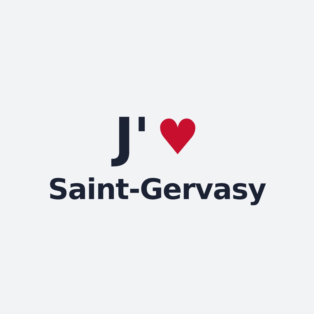Poster personnalisé Saint-Gervasy — design J'aime Saint-Gervasy
