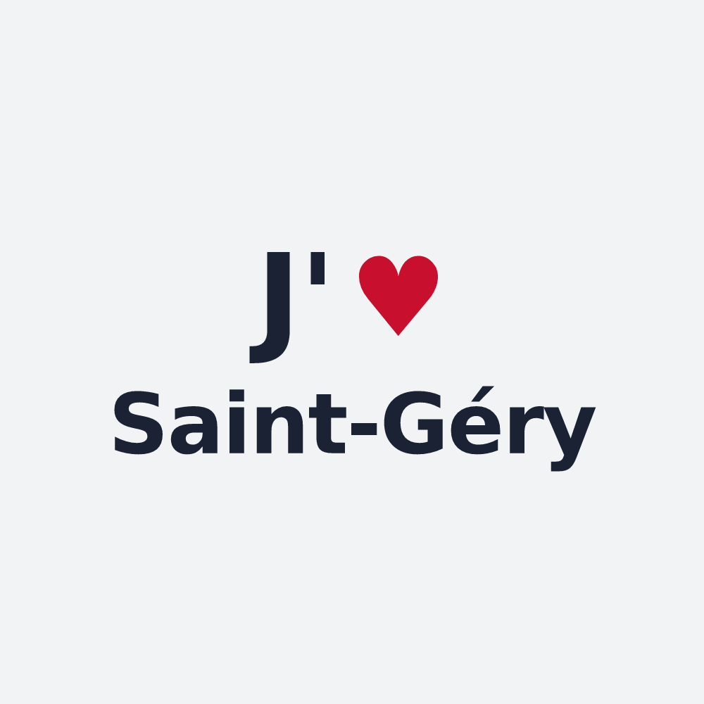 Poster personnalisé Saint-Géry — design J'aime Saint-Géry