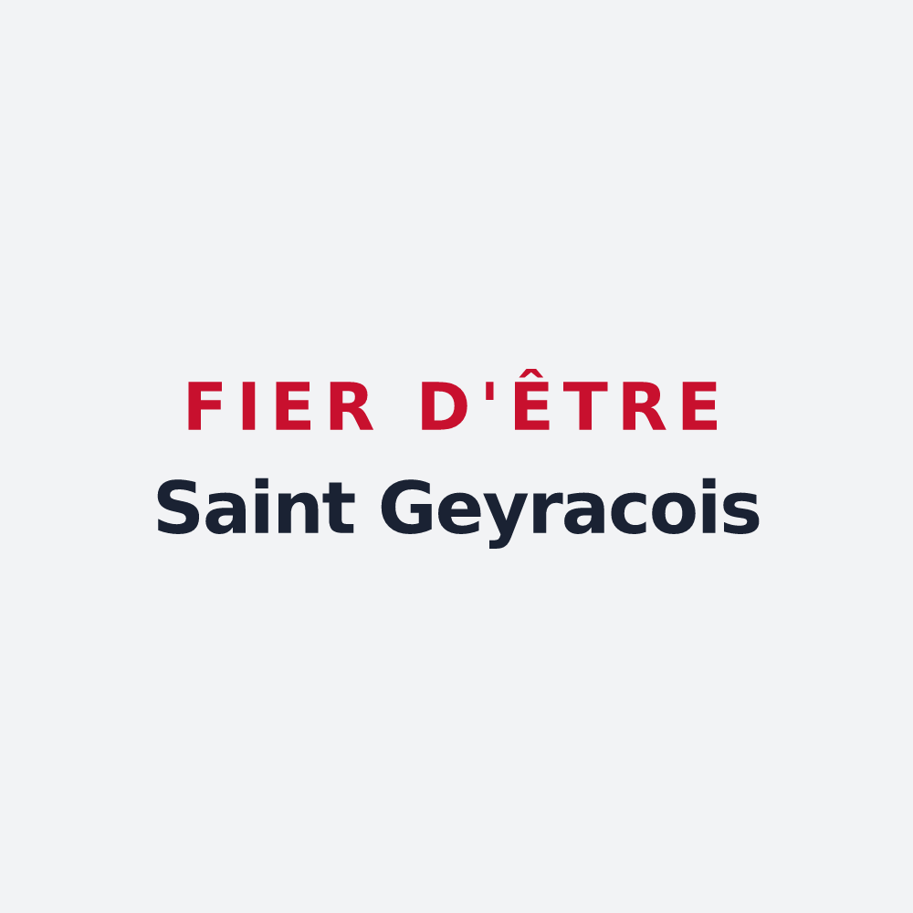 Poster « Fier d'être Saint Geyracois » — design pour Saint-Geyrac