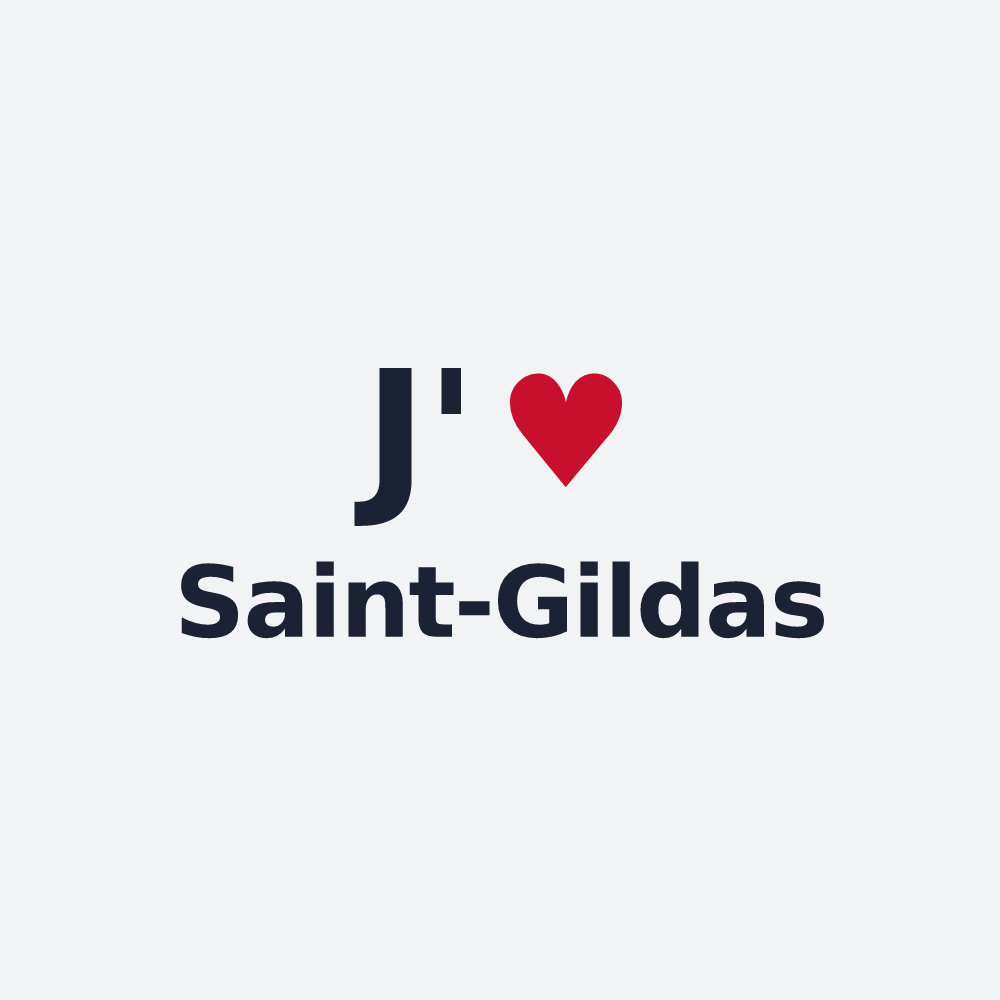 Poster personnalisé Saint-Gildas — design J'aime Saint-Gildas