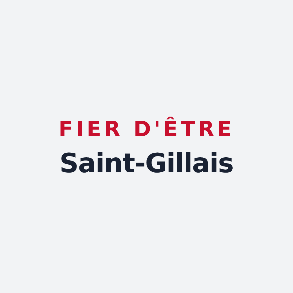 Poster « Fier d'être Saint-Gillais » — design pour Saint-Gilles-de-la-Neuville