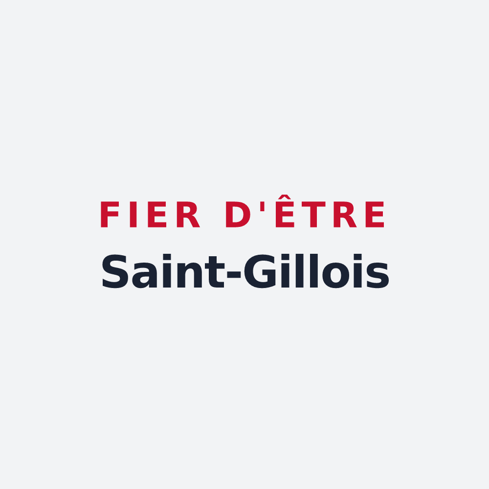 Poster « Fier d'être Saint-Gillois » — design pour Saint-Gilles-des-Marais