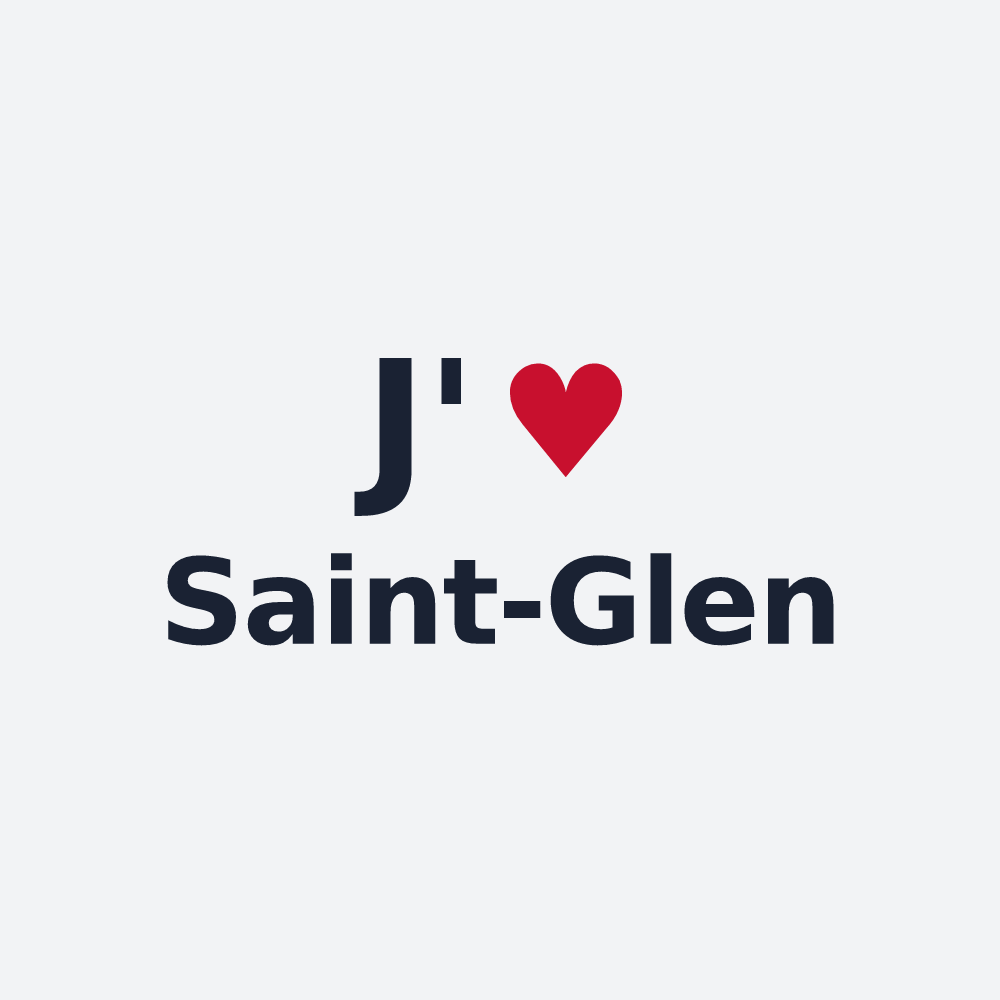 Poster personnalisé Saint-Glen — design J'aime Saint-Glen