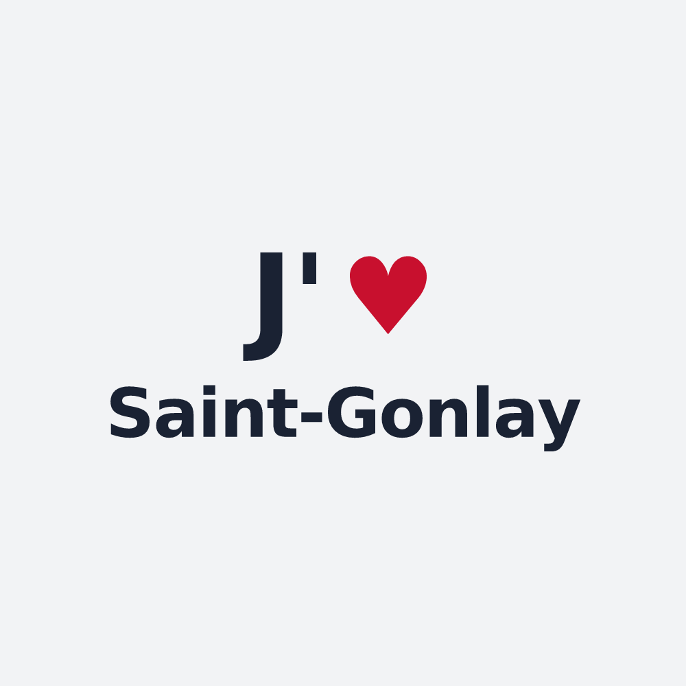 Poster personnalisé Saint-Gonlay — design « J'aime Saint-Gonlay » imprimé sur le poster