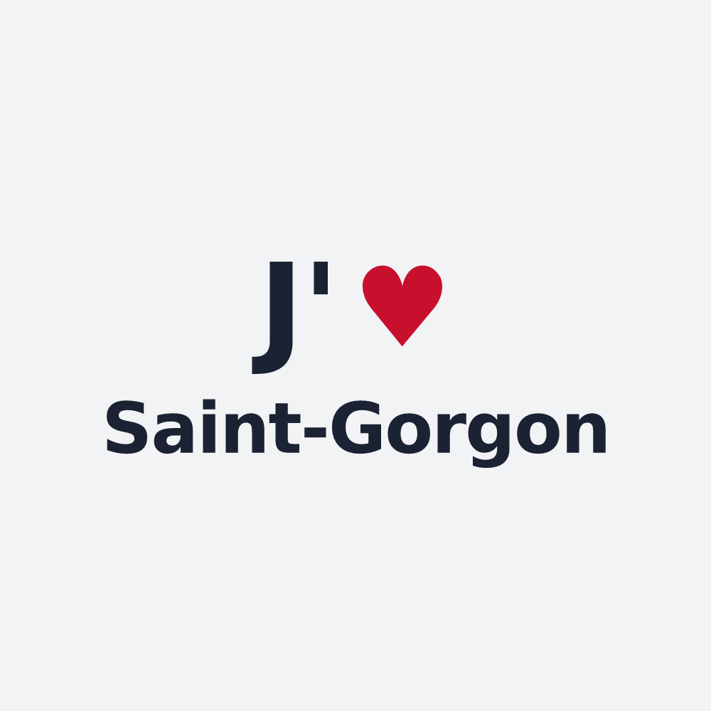 Poster personnalisé Saint-Gorgon — design J'aime Saint-Gorgon