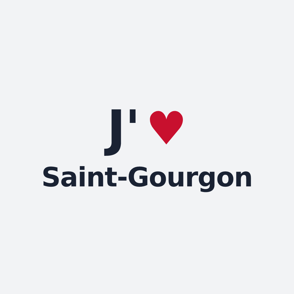 Poster personnalisé Saint-Gourgon — design J'aime Saint-Gourgon