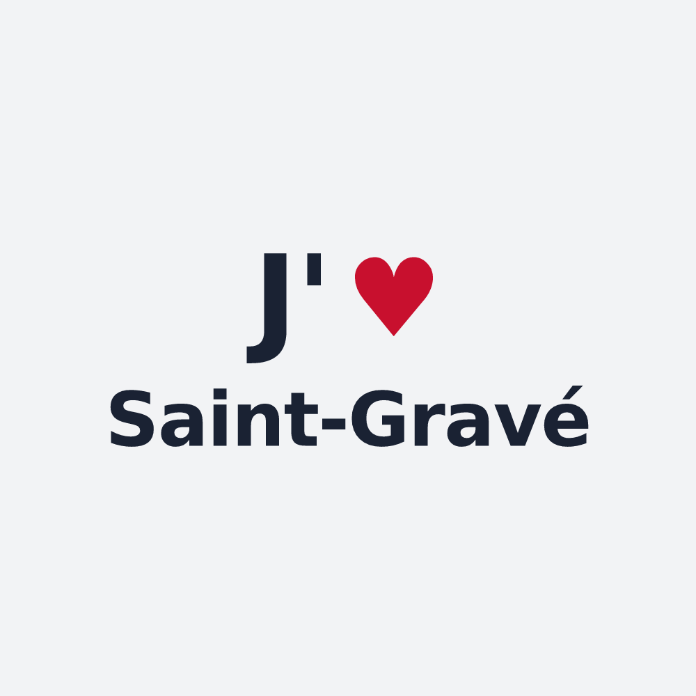 Poster personnalisé Saint-Gravé — design J'aime Saint-Gravé