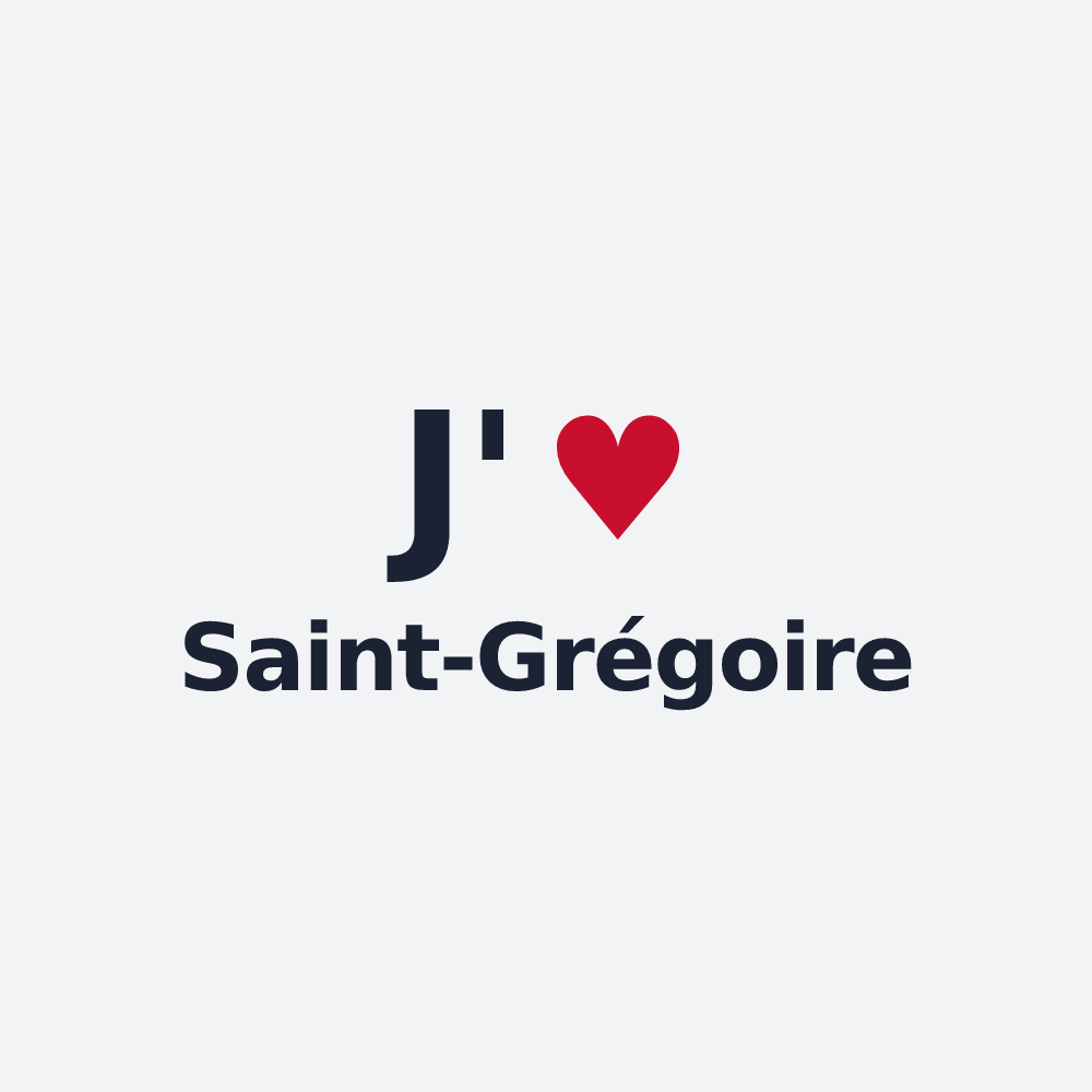 Poster personnalisé Saint-Grégoire — design J'aime Saint-Grégoire