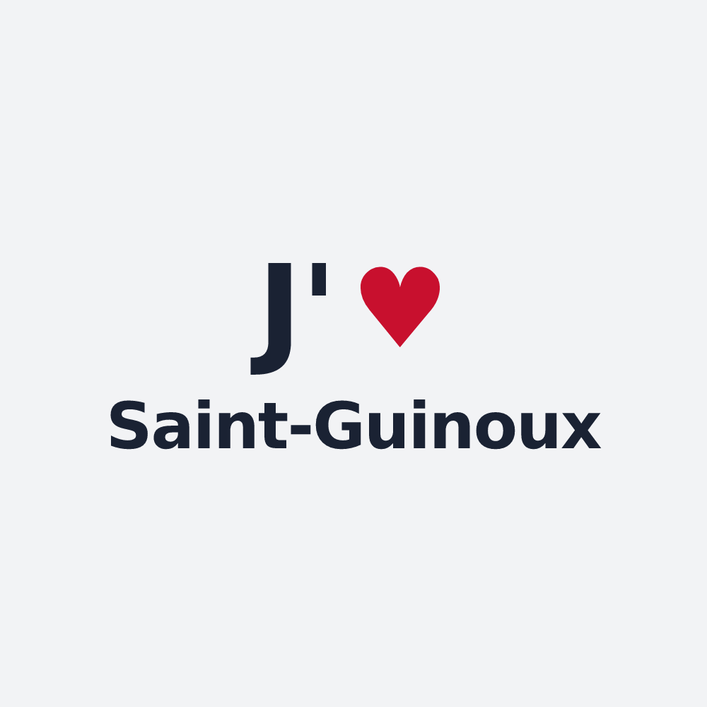 Poster personnalisé Saint-Guinoux — design J'aime Saint-Guinoux