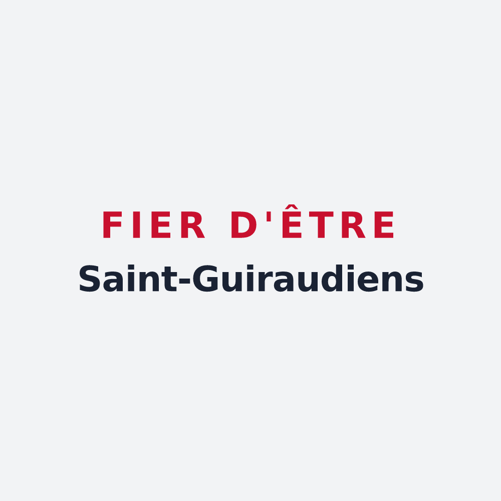 Poster « Fier d'être Saint-Guiraudiens » — design pour Saint-Guiraud