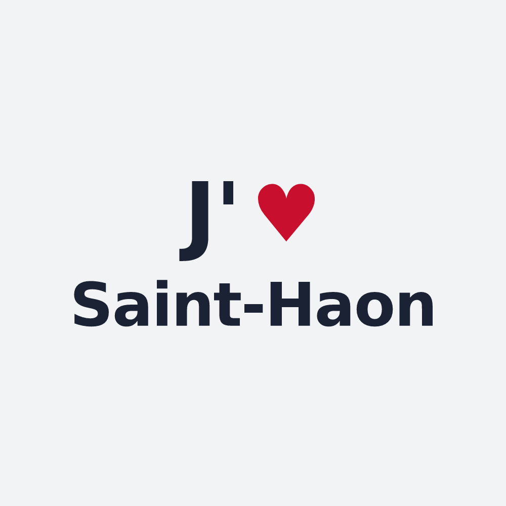 Poster personnalisé Saint-Haon — design J'aime Saint-Haon